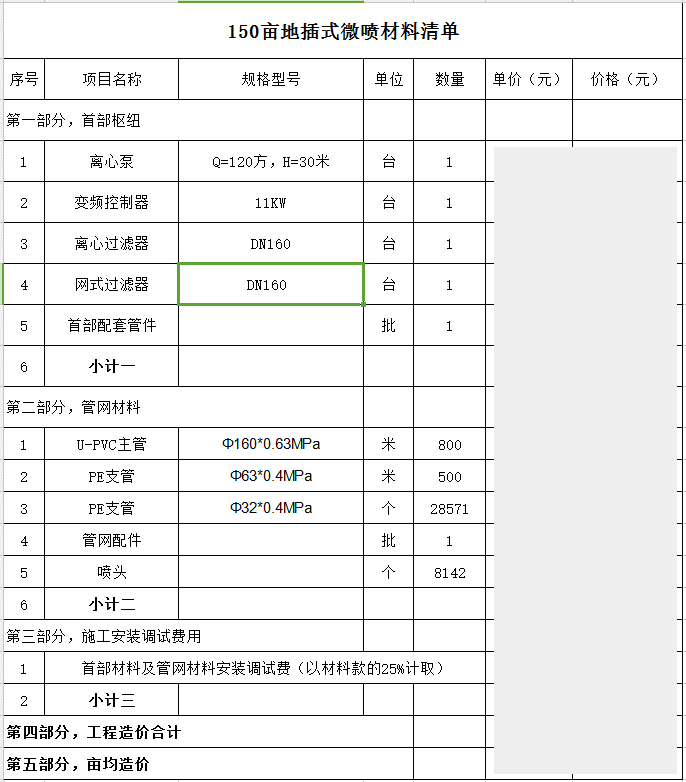 園林噴灌、滴灌、微噴